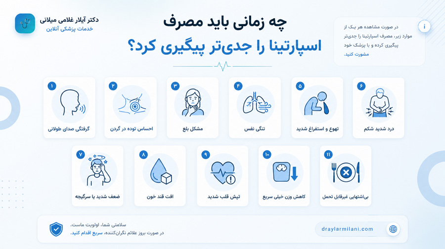 چه زمانی باید مصرف اسپارتینا را جدی‌تر پیگیری کرد؟